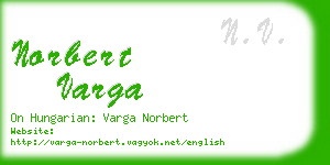 norbert varga business card